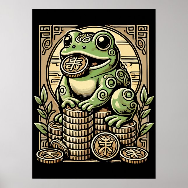 Affiche Argent Frog, Lucky Toad, Jin Chan - Succès Lucky (Devant)