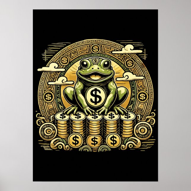 Affiche Argent Frog, Lucky Toad, Jin Chan - Succès Lucky (Devant)