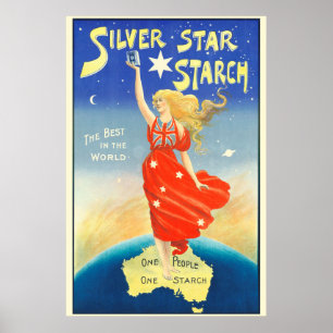Affiche Argent Star Starch Publicité Australie