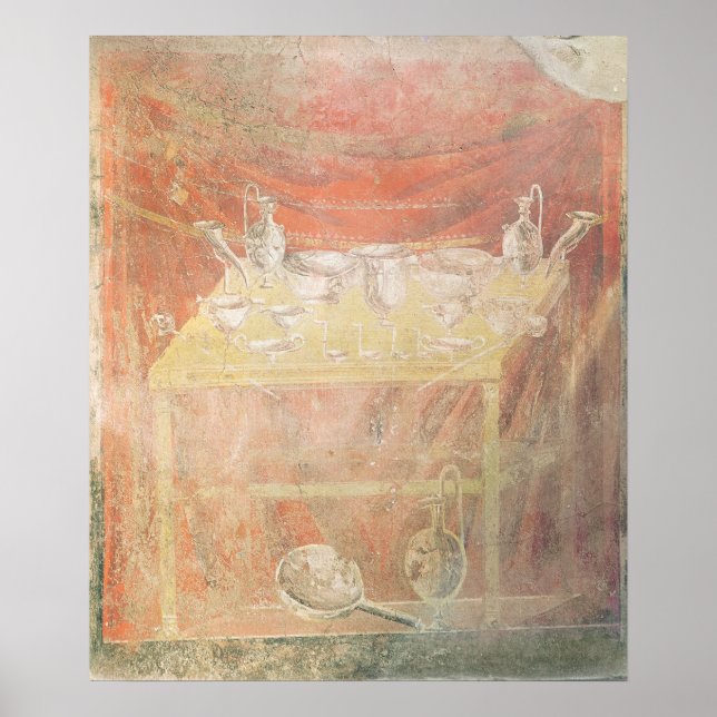 Affiche Argent sur une table (Devant)