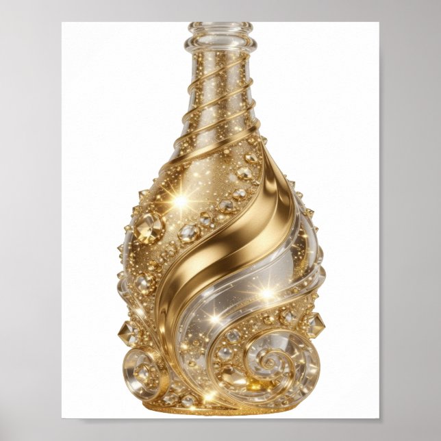 Affiche Argent Vif GLAMOUR DORÉ (Devant)