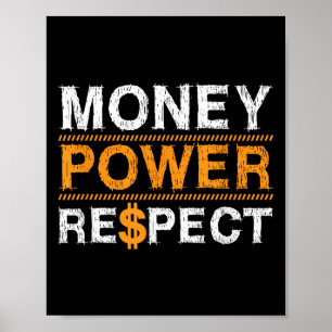 Affiche Argent Wer Respect Amateur de Rap Entrepreneur Noë