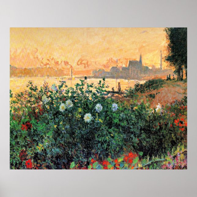 Affiche Argenteuil, Fleurs au bord de la rivière, (Devant)