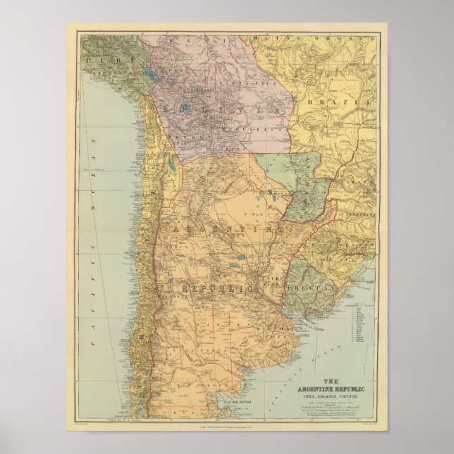 Affiche Argentine, Chili, Paraguay, Uruguay (Devant)