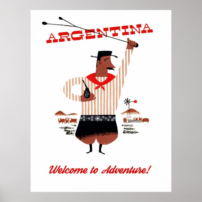 Affiche Argentine Gauchos (Devant)