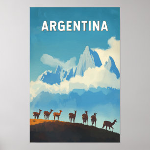 Affiche Argentine Illustration Voyage Art Vintage