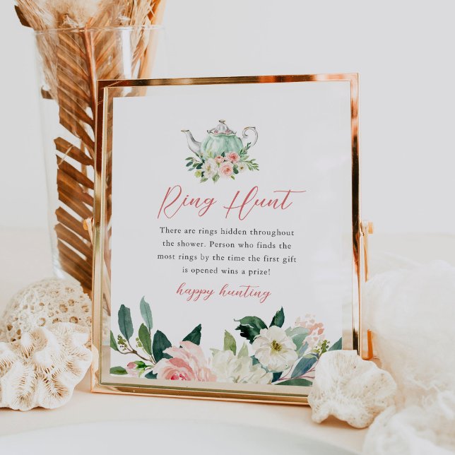 Affiche ARIA Tea Party Ring Fête des mariées Jeu (Créateur téléchargé)