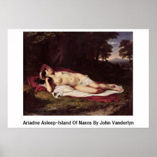 Affiche Ariadne Asleep Île De Naxos Par John Vanderlyn
