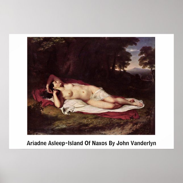 Affiche Ariadne Asleep Île De Naxos Par John Vanderlyn (Devant)