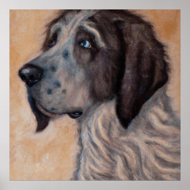 Affiche Ariegeois - Portrait de chien (Devant)