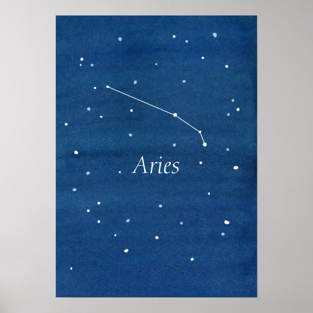 Affiche Aries Constellation Night Sky (Devant)