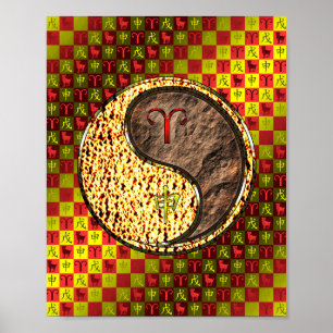 Affiche Aries et singe de la Terre