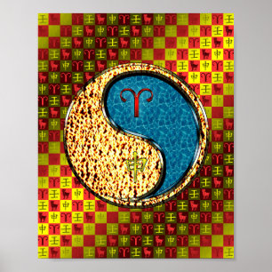 Affiche Aries et singe de l'eau