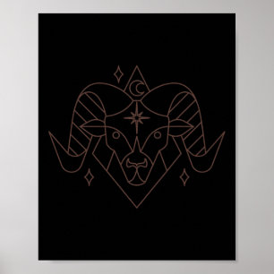 Affiche Aries Noël Zodiac Horoscope Astrologie