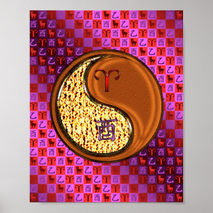 Affiche Aries & Wood Rooster