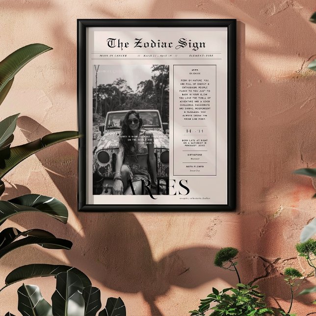 Affiche Aries | Zodiac Astrologie Photo Journal (Créateur téléchargé)