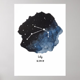 Affiche Aries Zodiac Constellation