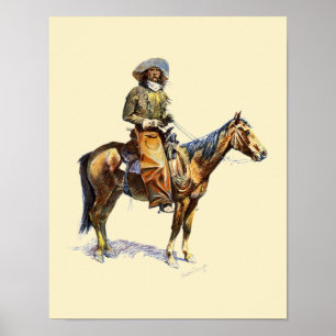 Affiche Arizona Cowboy vintage 1907 Frederic Remington Pos