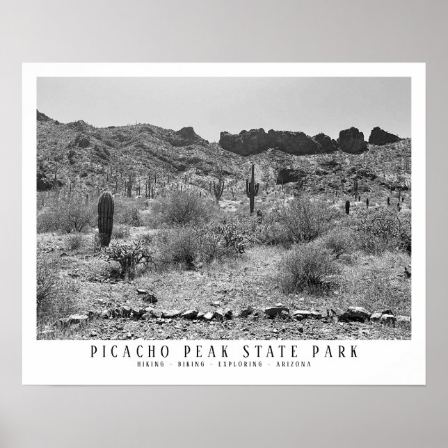 Affiche Arizona Desert Picacho Peak State Park Adventure (Devant)