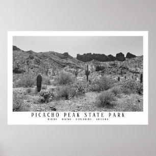 Affiche Arizona Desert Picacho Peak State Park Exploration