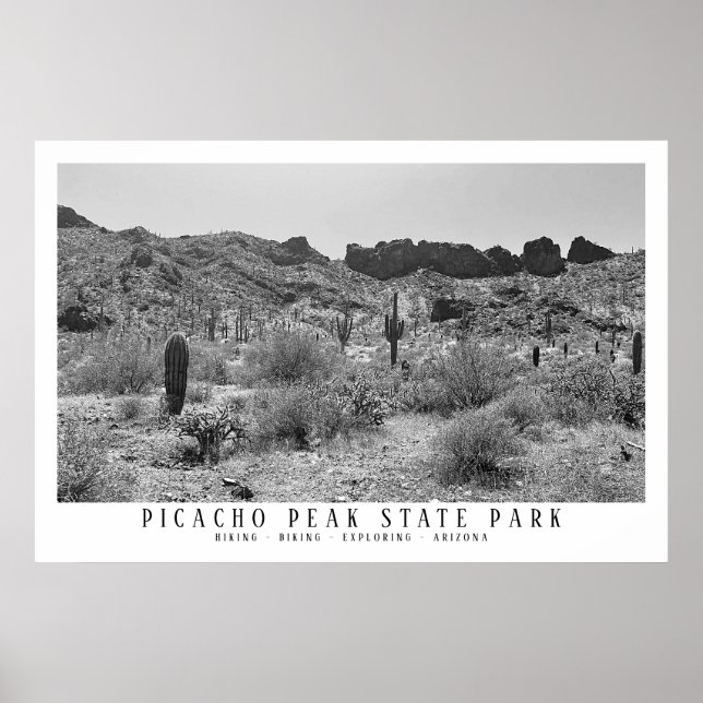 Affiche Arizona Desert Picacho Peak State Park Exploration (Devant)