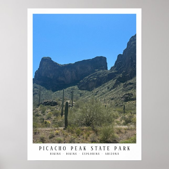 Affiche Arizona Desert Picacho Peak State Park Imprimer (Devant)