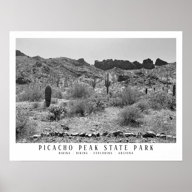 Affiche Arizona Desert Picacho Peak State Park Randonnée l (Devant)