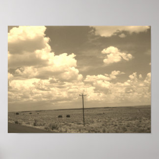 Affiche Arizona du nord-est (filtre Sepia)