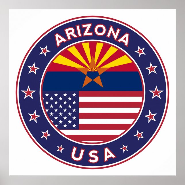 Affiche Arizona, États-Unis (Devant)