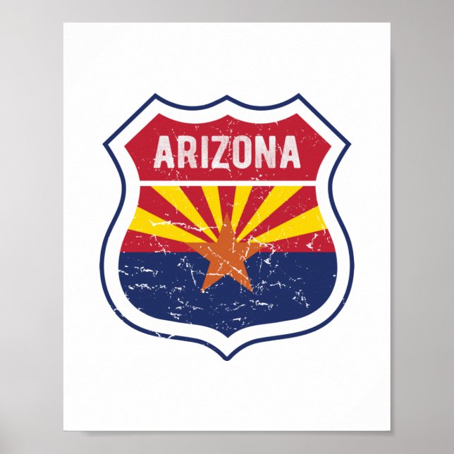 Affiche Arizona Flag Route 66 (Devant)