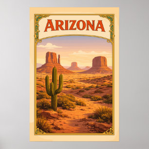 Affiche Arizona Monument Valley Vintage