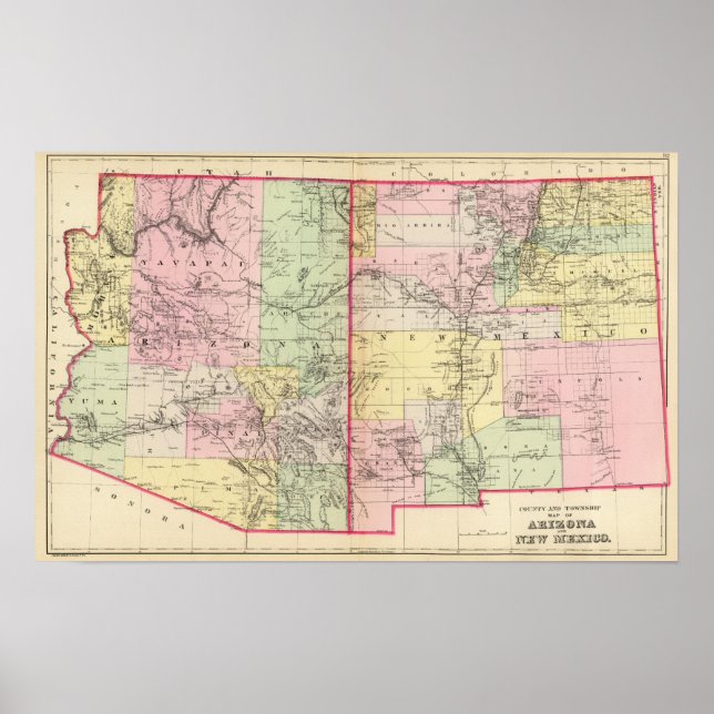 Affiche Arizona, Nouveau-Mexique (Devant)