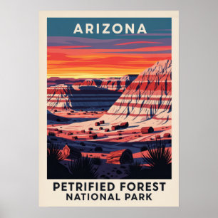 Affiche Arizona Petrified Forest National Park V01