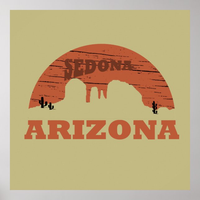 Affiche Arizona sedona paysage vintage az retro (Devant)