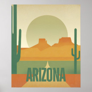 Affiche Arizona Sunset - Paysage du désert