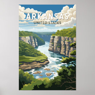 Affiche Arkansas Art de Voyage Vintage