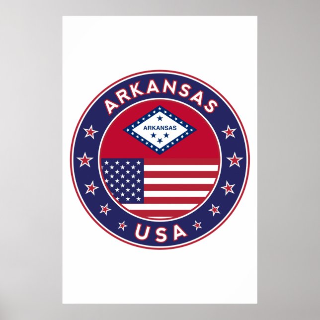 Affiche Arkansas, États-Unis (Devant)