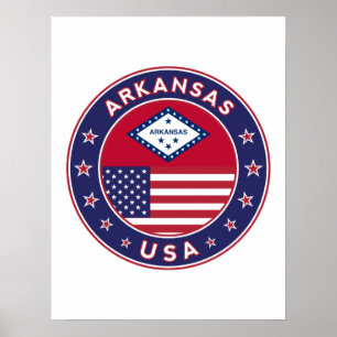 Affiche Arkansas, États-Unis