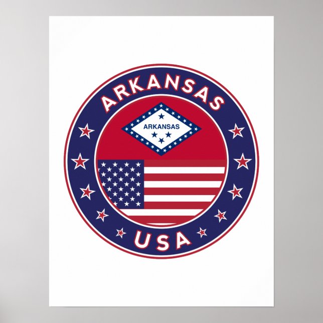 Affiche Arkansas, États-Unis (Devant)