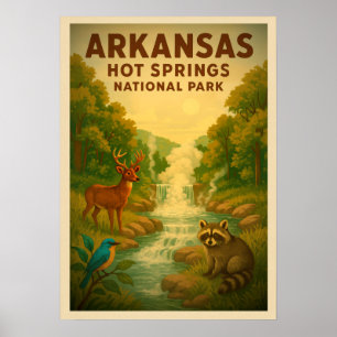 Affiche Arkansas Parc national des sources thermales V01