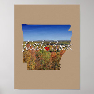 Affiche Arkansas State Photo insert and town name