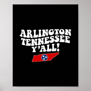 Affiche Arlington Tennessee Y'all Tn Vacances du Sud