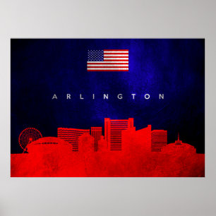 Affiche Arlington Texas Skyline