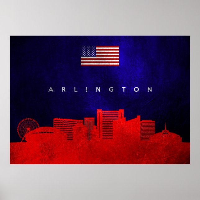 Affiche Arlington Texas Skyline (Devant)