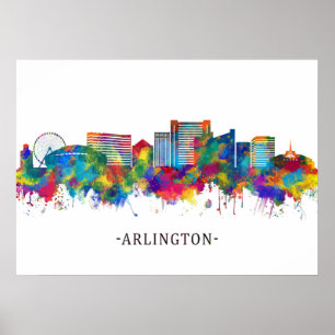 Affiche Arlington Texas Skyline