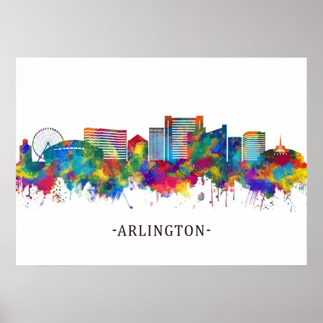 Affiche Arlington Texas Skyline (Devant)