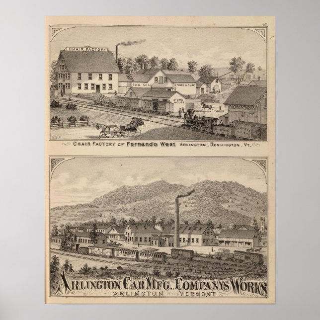 Affiche Arlington Vermont (Devant)