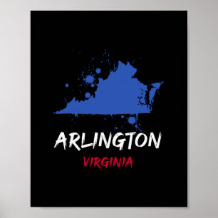 Affiche Arlington Virginie Va Tache De Peinture Vacances S