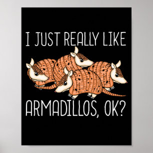 Affiche Armadillo Amour Faune Cadeau animal Armadillo
