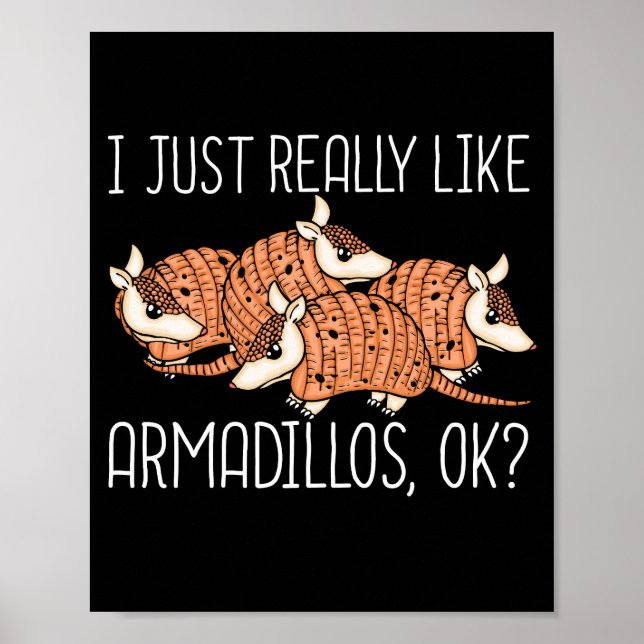 Affiche Armadillo Amour Faune Cadeau animal Armadillo (Devant)
